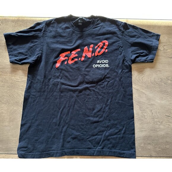 F.E.N.D. Avoid Opioids T shirt FEND Full Energy No Drugs DARE Straight Edge XXX - Picture 2 of 9